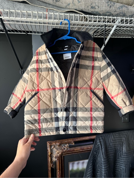 Burberry Other - Burberry Kids Beige Check Quilted Jacket